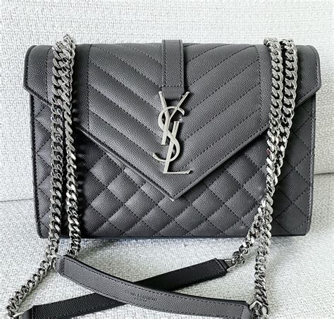 grey ysl bag